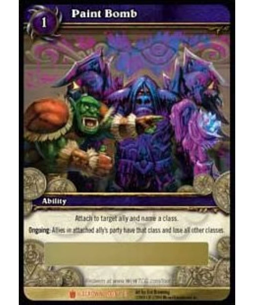 World of ICECROWN TCG Paint Bomb Loot card 1/3 by Cryptozoic WOW $14.39 Card Games