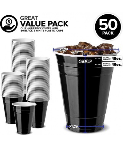 16-Ounce Plastic Party Cups Disposable Plastic Cups - Recyclable - Blue Cups with Fill Lines - Reusable Plastic Cups for Drin...