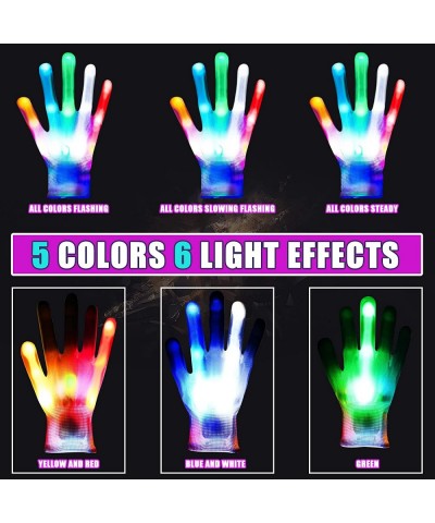 Toys for Teen Girls Boys LED Flashing Gloves Novelty Gifts for Kids Best Gifts Toys for 6-15 Years Old Boys Girls Halloween C...