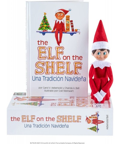 The UNA TradiciÃn NavideÃa Spanish Language Book & Blue-Eyed Boy Scout Elf $70.57 Plush Figure Toys