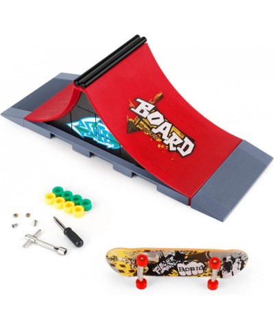 KETIEE Finger Skateboard Park Ramp Toys Mini Fingerboard Skate Rail Set Half Pipe Finger Skateboards Kit Ultimate Skateparks ...