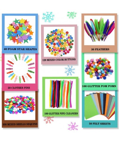 1600+ Set Easter Arts and Crafts Supplies for Kids - Craft Accessories for Toddlers Googly Eyes Pipe Cleaners Poms Feathers B...