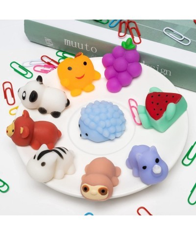 28Pcs Fruit and?Animals?Mochi?Squeeze?Toys?Mini Kawaii Fidget Toys Party Favor for Kids Birthday Gift Treat Goodie Bags Fille...