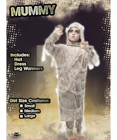 Halloween Mysterious Mummy Costume for Kids Girls Egypt Cosplay Dress Suit $53.53 Kids' Costumes