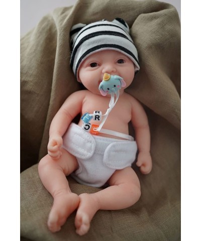 Reborn Baby Doll Girl 7 Inch Silicone Doll Mini Realistic Newborn Baby Dolls Silicone Full Body Stress Relief for Adults Hand...