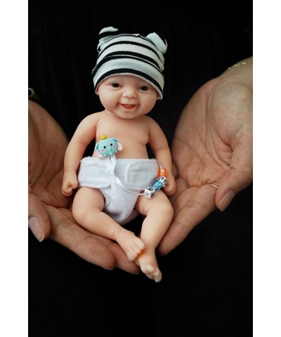 Reborn Baby Doll Girl 7 Inch Silicone Doll Mini Realistic Newborn Baby Dolls Silicone Full Body Stress Relief for Adults Hand...