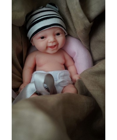 Reborn Baby Doll Girl 7 Inch Silicone Doll Mini Realistic Newborn Baby Dolls Silicone Full Body Stress Relief for Adults Hand...