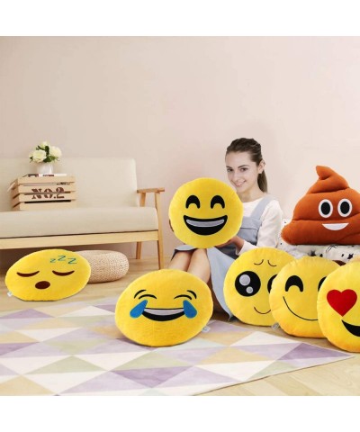 Flipping Off Pillow 12.5 Inch Large Yellow Smiley Emoticon $22.11 Kids' Plush Toy Pillows