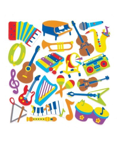 AW660 Music Foam Stickers - Pack of 120 Musical Instrument Themed Puffy Scrapbook Stickers in Fun Foam Shapes $15.87 Kids' Dr...