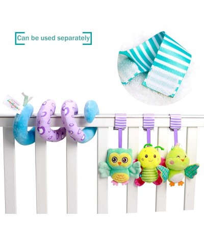 Car Seat Toys Baby Activity Spiral Plush Stroller bar Toy Accessories Hangings pram Toy Crib Toys with Bell for boy or Girl (...