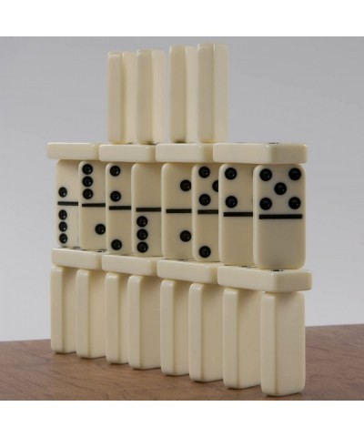 Dominoes Set- 28 Piece Double 6 Ivory Domino Tiles Set Classic Family Game with Cloth Storage Case $25.51 Domino & Tile Games