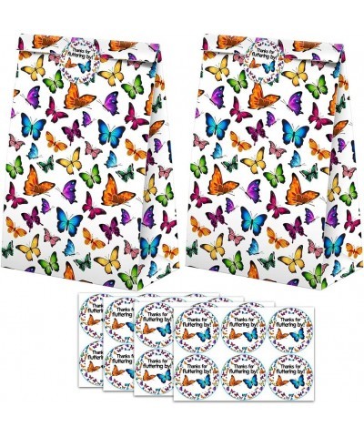 Butterfly Goodie Bags-24 Pcs Butterfly Party Favors Candy Bags with Stickers Butterfly Goody Gift Treat Bags Butterfly Themed...