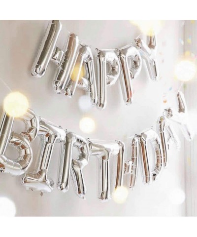 Sweet 16 Birthday Decorations Supplies – Silver Black 16th Birthday Party Number 16 Balloon Happy Birthday Banner Cake Topper...