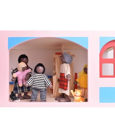 Wooden Dollhouse People of 7 Pcs Family Figures with 2 Pets (Dog and Cat) for Girls Toddler Kids Dollhouse Accessories Toy $2...