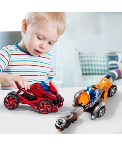 Pull Back Motorcycle Toys 3 in 1 Alloy Die-cast Motorcycles Launcher Toy with Sound & Light Trinity Chariot Catapult Toy Cars...