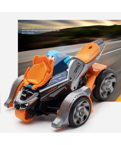 Pull Back Motorcycle Toys 3 in 1 Alloy Die-cast Motorcycles Launcher Toy with Sound & Light Trinity Chariot Catapult Toy Cars...