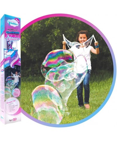 Unicorn Giant Bubble Kit & Bubble Refills: Wand 7 Big Bubble Concentrate Pouches and 8 Sun-Activated Magical Stickers | Outdo...