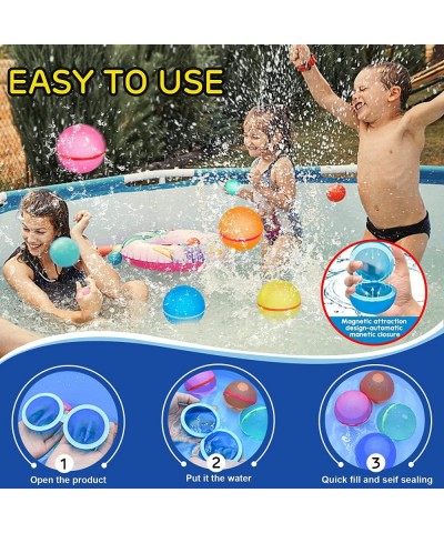 Reusable Water Balloons Quick Fill Self Sealing Refillable Water Balls for Kids Reusable Water Bomb Splash Balls Rapid Fillin...