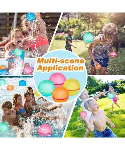 Reusable Water Balloons Quick Fill Self Sealing Refillable Water Balls for Kids Reusable Water Bomb Splash Balls Rapid Fillin...