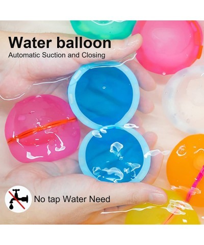 Reusable Water Balloons Quick Fill Self Sealing Refillable Water Balls for Kids Reusable Water Bomb Splash Balls Rapid Fillin...