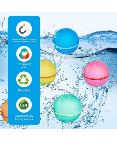 Reusable Water Balloons Quick Fill Self Sealing Refillable Water Balls for Kids Reusable Water Bomb Splash Balls Rapid Fillin...