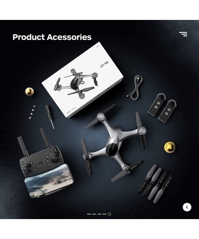 LM06 FPV Drone with Camera for Adults 4K Visual Position Dual Camera and WIFI live video RC Quadcopter Drones Altitude Hold H...