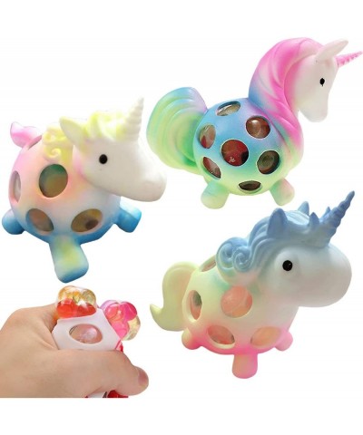 Unicorn Squeeze Stress Balls Set 3 Pcs Stress Relief Squishy Ball Fidget Toys Multicolored Unicorn Squishy Toys Unicorn Balls...