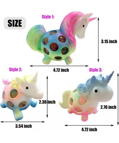 Unicorn Squeeze Stress Balls Set 3 Pcs Stress Relief Squishy Ball Fidget Toys Multicolored Unicorn Squishy Toys Unicorn Balls...