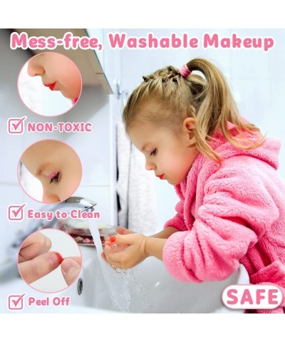 41 Pcs Kids Makeup Toy Kit for Girls Washable Makeup Set Toy with Real Cosmetic Case for Little Girl Pretend Play Makeup Beau...