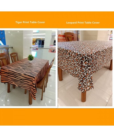 7pcs Animal Print Table Covers with 54X108 inch Safari Animal Tablecloth Jungle Animal Theme Table Covers Zoo Print Table Clo...