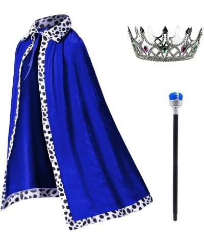 King Costume for Kids Aldult Robe Crown Scepter Set Boys Royal Prince Cape Dress Up Cosplay $29.64 Kids' Costumes