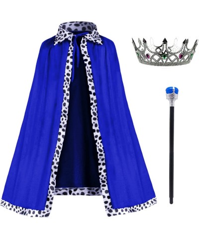 King Costume for Kids Aldult Robe Crown Scepter Set Boys Royal Prince Cape Dress Up Cosplay $29.64 Kids' Costumes