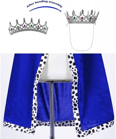 King Costume for Kids Aldult Robe Crown Scepter Set Boys Royal Prince Cape Dress Up Cosplay $29.64 Kids' Costumes