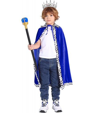 King Costume for Kids Aldult Robe Crown Scepter Set Boys Royal Prince Cape Dress Up Cosplay $29.64 Kids' Costumes