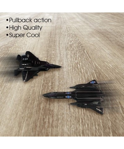 Diecast Stealth Bomber Toy Jets with Pullback Mechanism Set of 4 Diecast Metal Jet Plane Fighter Toys for Boys Air Force Mili...