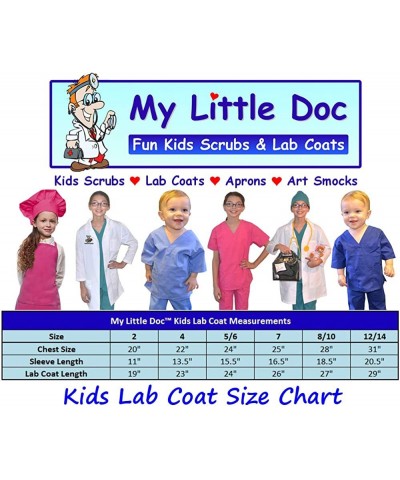 Custom Kids STEM Science Lab Coat Size 12/14 White $48.53 Kids' Costumes