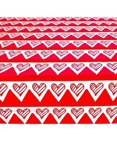 3 Pack Valentine's Day Tablecloth Valentine's Day Table Cover with Love Heart Pattern Plastic Rectangular Waterproof Tableclo...