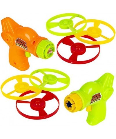 Super Saucer Disc Launcher Toys Set of 6 Disk Shooter Sets with 1 Flying Saucer Gun and 3 Spinning Disks Each Super Fun Outdo...