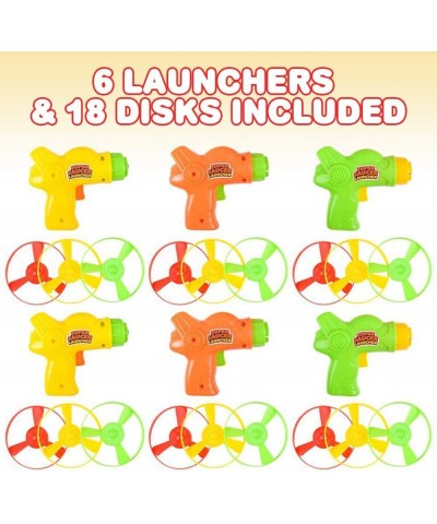 Super Saucer Disc Launcher Toys Set of 6 Disk Shooter Sets with 1 Flying Saucer Gun and 3 Spinning Disks Each Super Fun Outdo...