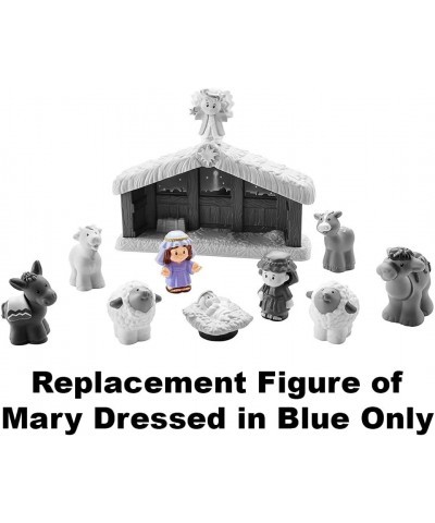 Replacement Figure for Fisher-Price Little People Nativity Set - DPX53 ~ Replacement Figure of Mary Dressed in Blue Blue Whit...