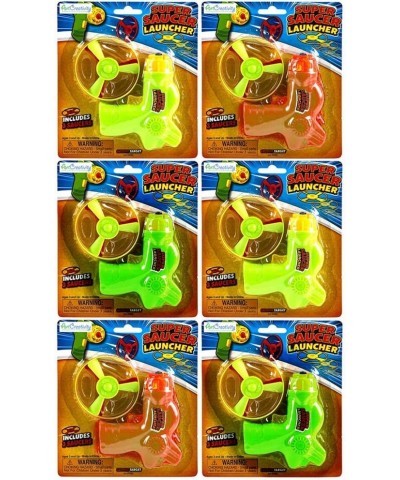 Super Saucer Disc Launcher Toys Set of 6 Disk Shooter Sets with 1 Flying Saucer Gun and 3 Spinning Disks Each Super Fun Outdo...