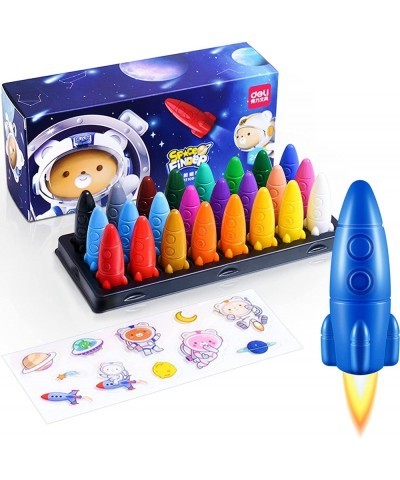 Kids Crayons 24 Colors Non-Toxic Crayons Rocket Shape Toddler Crayons Easy to Hold and Safe for Toddler Kids Youth … $18.02 K...