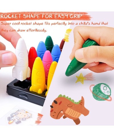 Kids Crayons 24 Colors Non-Toxic Crayons Rocket Shape Toddler Crayons Easy to Hold and Safe for Toddler Kids Youth … $18.02 K...