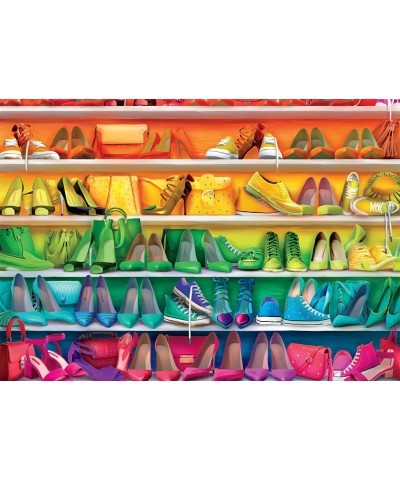 Rainbow Shoe Closet - 300 Large Piece Jigsaw Puzzle $18.92 Jigsaw Puzzles