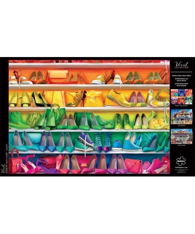 Rainbow Shoe Closet - 300 Large Piece Jigsaw Puzzle $18.92 Jigsaw Puzzles