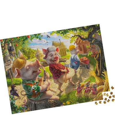 Spin Master Puzzles 3 Little Pigs 2000-Piece Jigsaw Puzzle Artist Mark Fredrickson Fairytale Funny Cartoon with Poster for Ad...