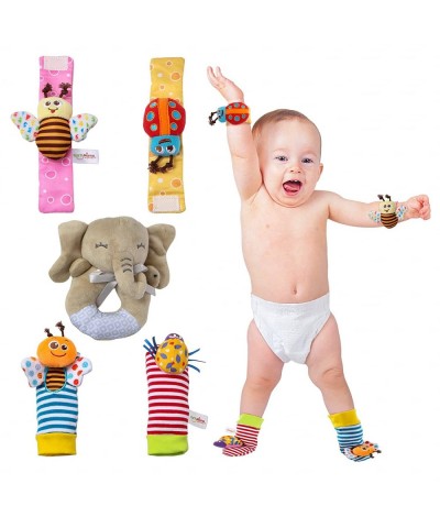 Sock & Wrist Rattles Toy Set for Babies Plush Stuffed Rattles for Baby Rattles for Babies Newborn Gifts for Boys Girls Infant...