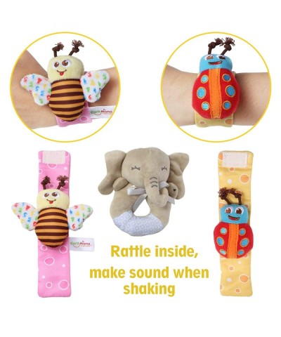 Sock & Wrist Rattles Toy Set for Babies Plush Stuffed Rattles for Baby Rattles for Babies Newborn Gifts for Boys Girls Infant...