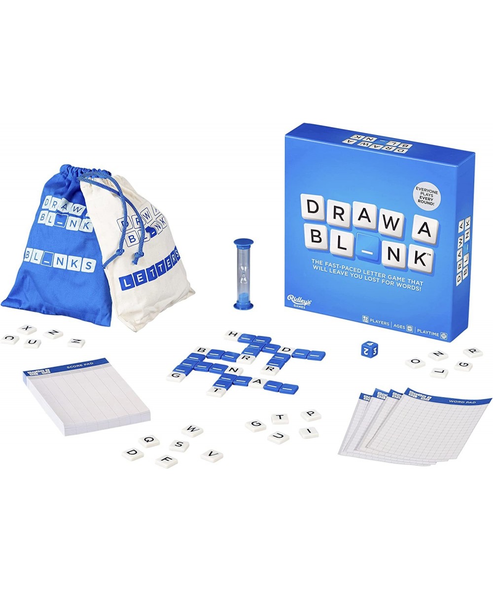 Ridley’s Draw A Blank Word Game – Unique Spelling Game for 2-4 Players Ages 10+ – Fast-Paced Brain Game with Instructions Inc...