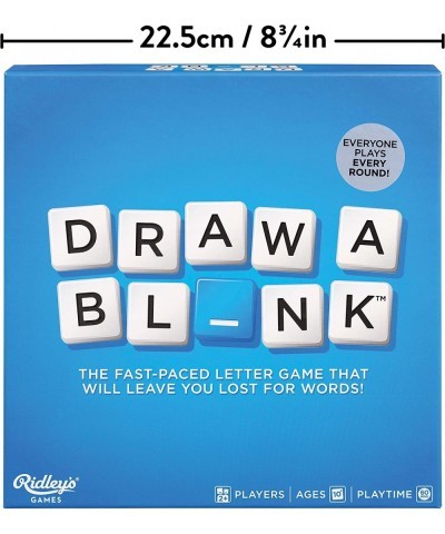 Ridley’s Draw A Blank Word Game – Unique Spelling Game for 2-4 Players Ages 10+ – Fast-Paced Brain Game with Instructions Inc...